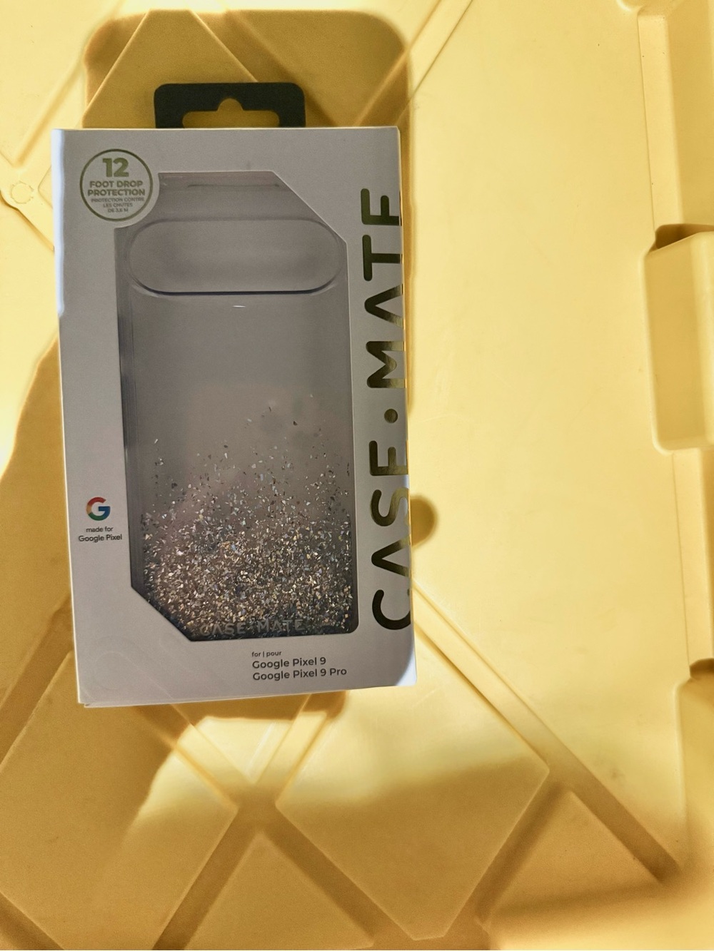 Case-Mate Glitter Liquid Case for Google Pixel 9 (Clear/Silver)
